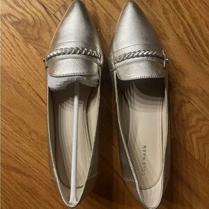 Cole Haan Gold Flats with Chain Detail